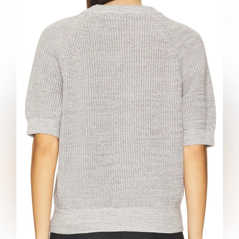 WHITE+WARREN CLASSIC LUXURY ORGANIC COTTON GREY MARL CREWNECK SWEATER SIZE MED - Picture 3 of 11